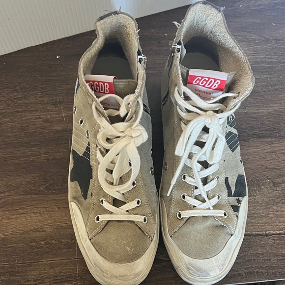 Golden Goose High-Top Sneakers Limited edition MIAMI - Tan and Black - Picture 1 of 9